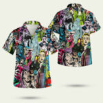 1950s horror comics collage hawaiian shirt 1