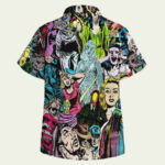 1950s horror comics collage hawaiian shirt back 1