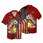 4th Of July Independence Day American Flag Baseball Hawaiian Shirt