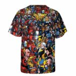 70 Variants and Bloodlines Deadpool and Wolverine Hawaiian Shirt Back