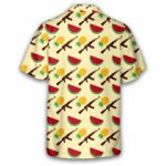 AK47 Gun And Fruit Pattern Hawaiian Shirt Back