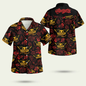 Aerosmith permanent vacation hawaiian shirt