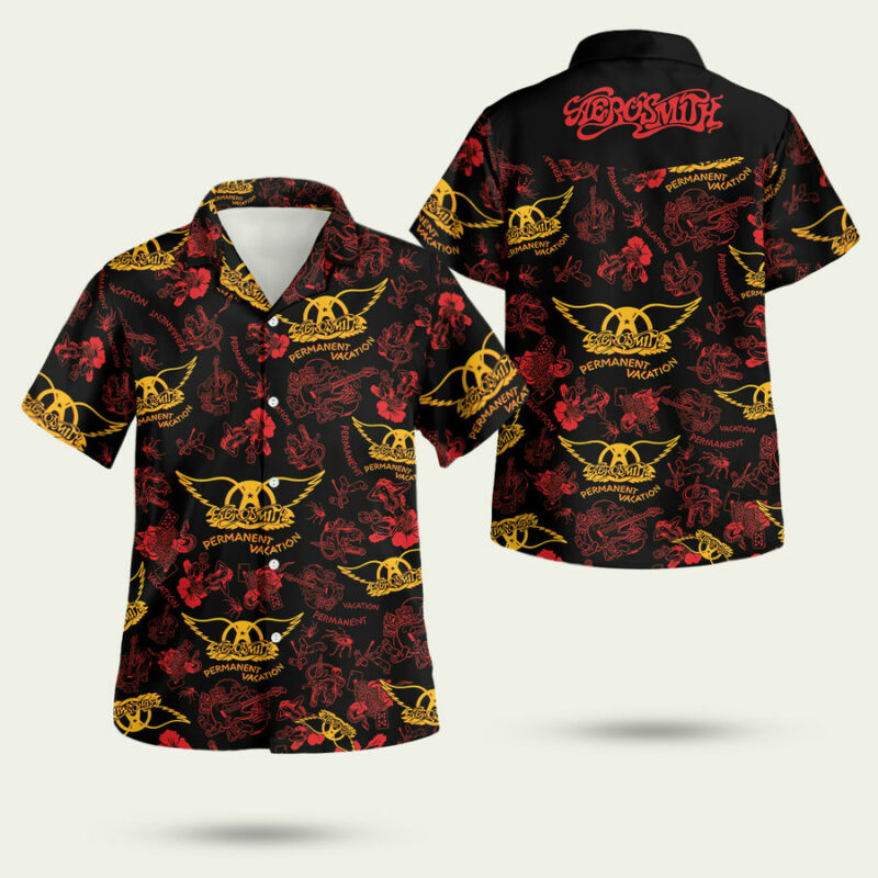 Aerosmith Permanent Vacation Hawaiian Shirt