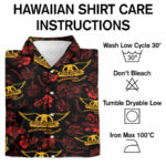 Aerosmith permanent vacation hawaiian shirt care instruction