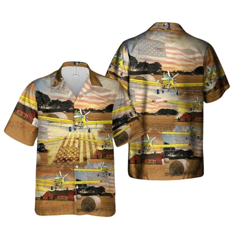 Agricultural Aircraft Hawaiian Shirt