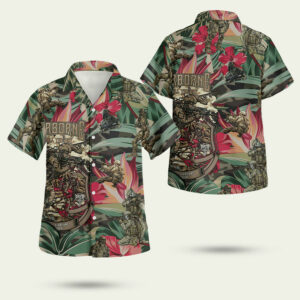 Airborne all the way us army hawaiian shirt