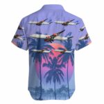 Airbus A340 313X Scandinavian Airlines Hawaiian Shirt Back