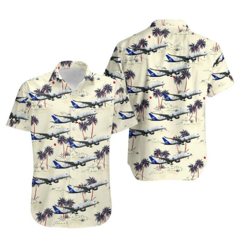 Airbus A350 941 Scandinavian Airlines Sas Hawaiian Shirt