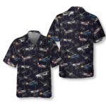 Aircraft On Coconut Forest Tropical Aircraft Aviation Hawaiian Shirt
