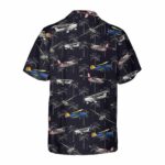 Aircraft On Coconut Forest Tropical Aircraft Aviation Hawaiian Shirt Back