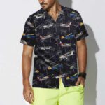Aircraft On Coconut Forest Tropical Aircraft Aviation Hawaiian Shirt Front 1