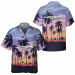 Aircraft On Sunset Hawaiian Shirt
