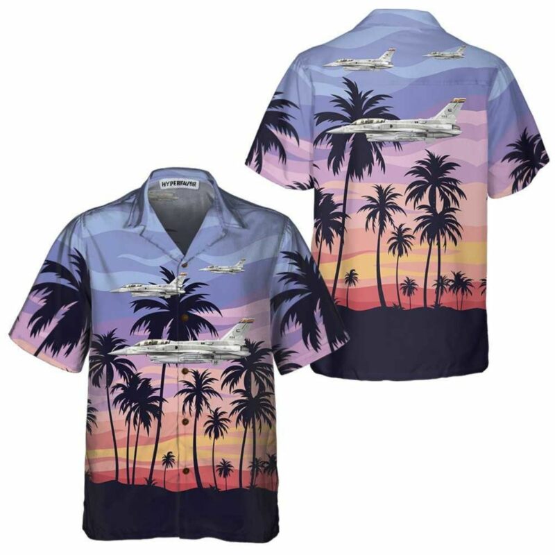 Aircraft On Sunset Hawaiian Shirt