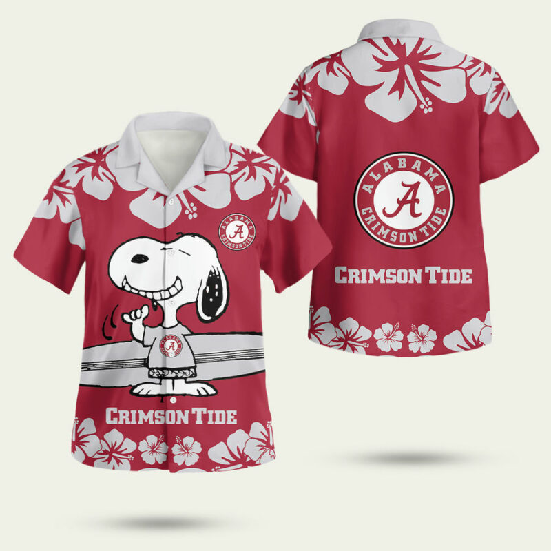 Alabama Crimson Tide Snoopy Hawaiian Shirt
