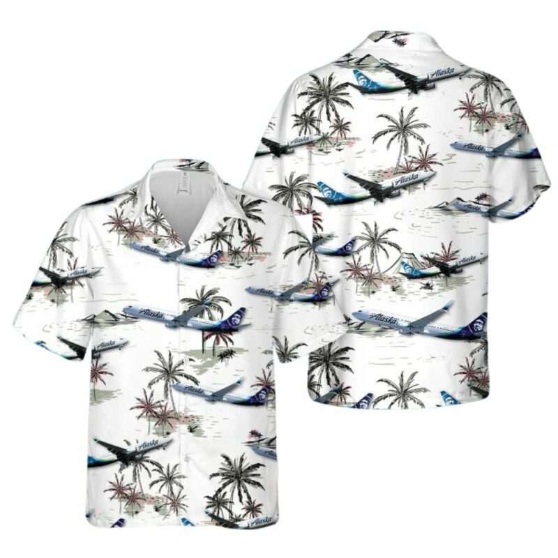 Alaska Airlines Boeing 737 800 Hawaiian Shirt