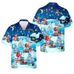 Ambulance Santa Christmas Hawaiian Shirt