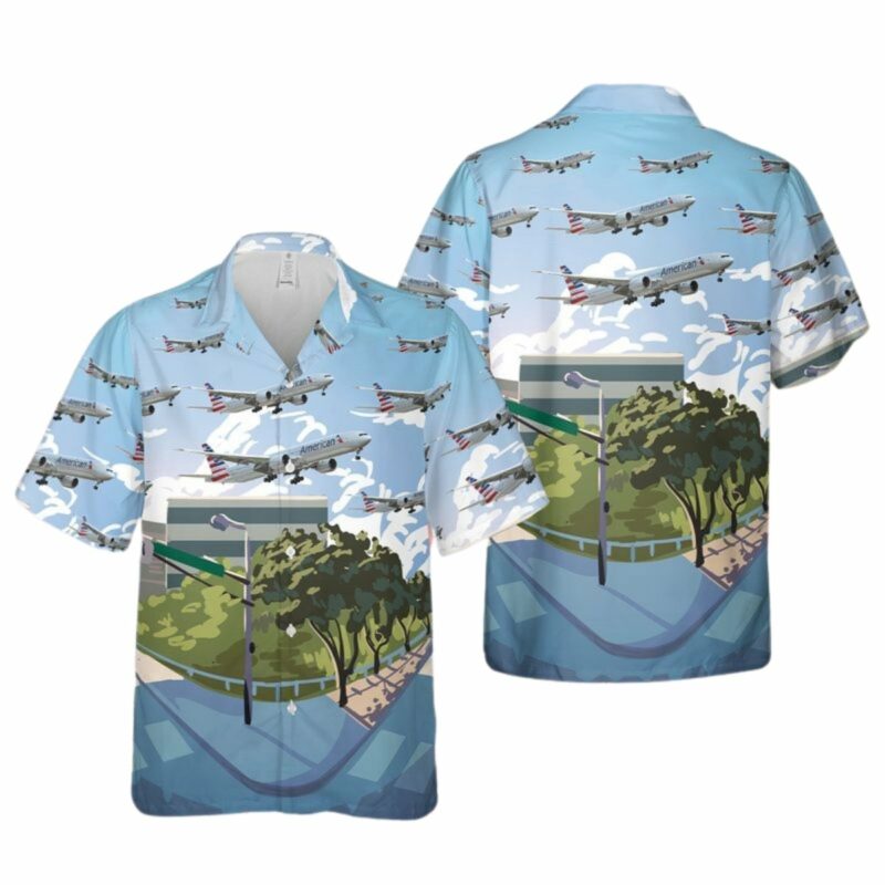 American Airlines Boeing 777 300Er Hawaiian Shirt