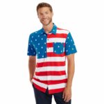 American Flag hawaiian shirt Front