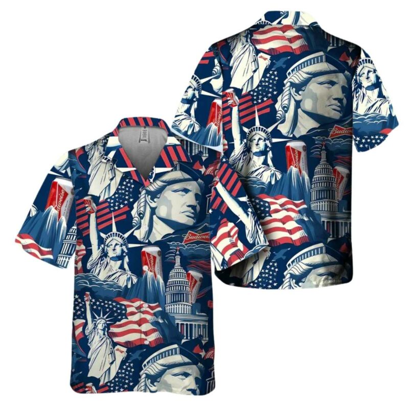 American Liberties Holding Budweiser Hawaiian Shirt