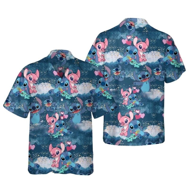 Angel Cartoon Lilo And Stitch Aloha Hawaiian Shirt
