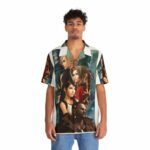 Anime Themed Final Fantasy VII Inspired Hawaiian Shirt Front