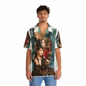 Anime Themed Final Fantasy VII Inspired Hawaiian Shirt Front
