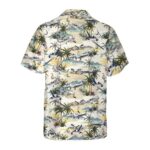 Army Aviation Aircraft Tropical Pattern Hawaiian Shirt Back