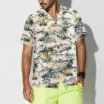 Army Aviation Aircraft Tropical Pattern Hawaiian Shirt Front 2
