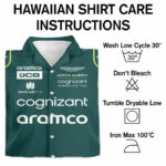 Aston martin f1 racing team customized hawaiian shirt care instruction