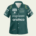 Aston martin f1 racing team customized hawaiian shirt front side