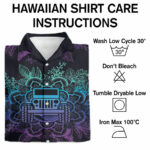 Awesome jeep mandala ombre purple black aloha hawaiian shirt care instruction