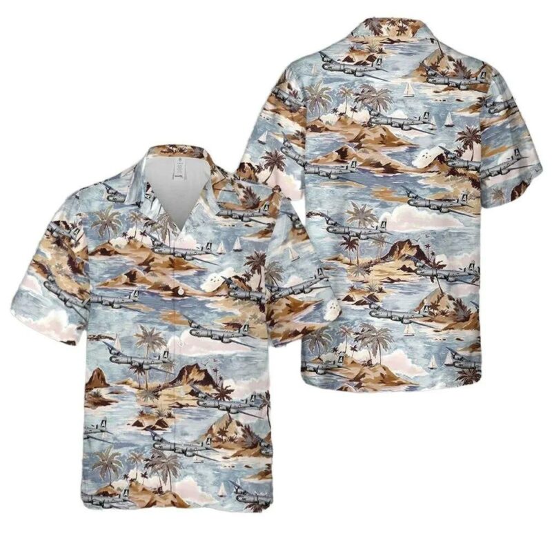 B 29 Superfortress Fifi Wwii Bomber Airplane Hawaiian Shirt