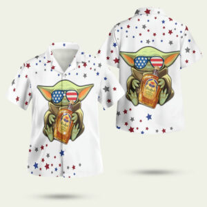 Baby yoda crown royal 4th of july hawaiian shirt