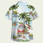 Baby yoda vacation summer time hawaiian shirt back side
