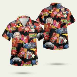 Back to the future music hawaiian shirt