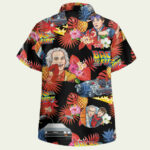 Back to the future music hawaiian shirt back side