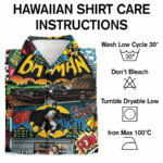 Batman 1966 tv series hawaiian shirt care instruction
