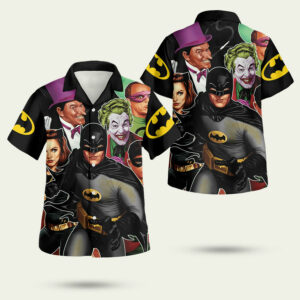 Batman characters dc comics hawaiian shirt