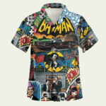Batman comics hawaiian shirt front side