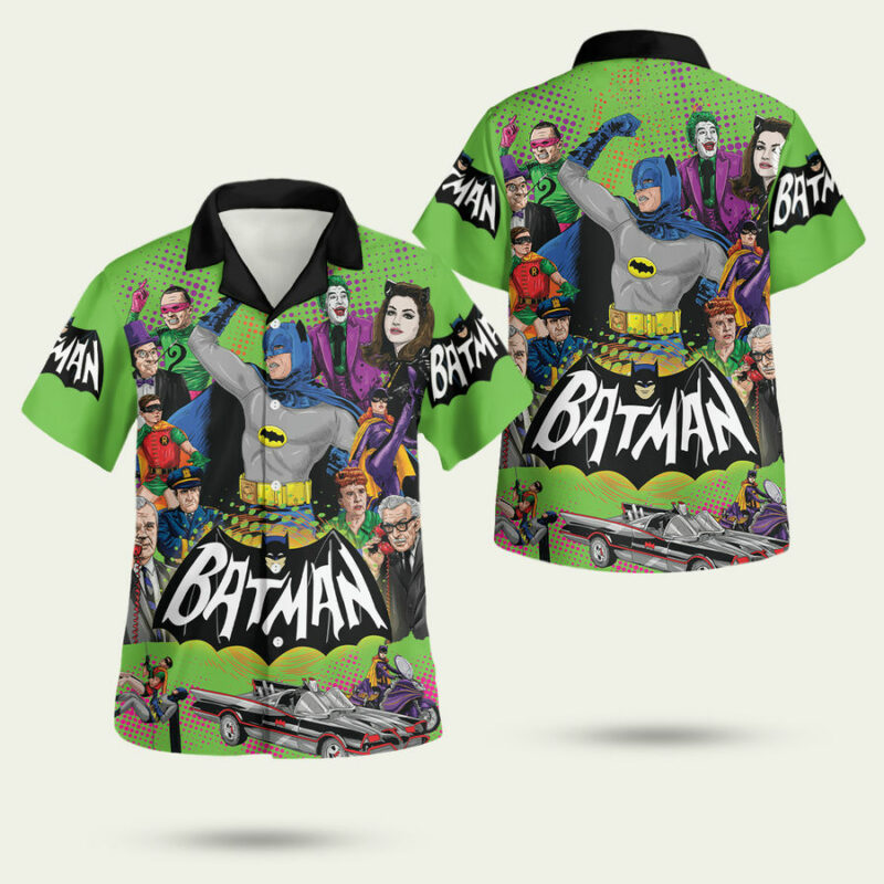 Batman Heros Villains Batmobile Hawaiian Shirt
