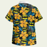 Batman logo floral hawaiian shirt back side