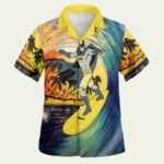 Batman windsurfing batman summer time hawaiian shirt front 1