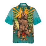 Bear Camping Drink Beer Hawaiian Shirt Front