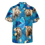 Bear Floral Tropical Hawaiian Shirt Back