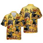 Black Angus Drink Beer Pattern Hawaiian Shirt