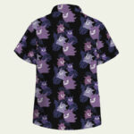 Black gengar ghost pokemon hawaiian shirt back