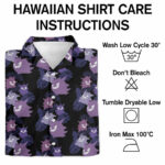 Black gengar ghost pokemon hawaiian shirt care instructions