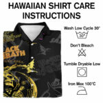 Black sabbath band hawaiian shirt care instruction