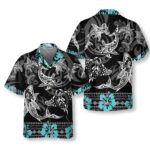 Blue Shark Tattoo Hawaiian Shirt