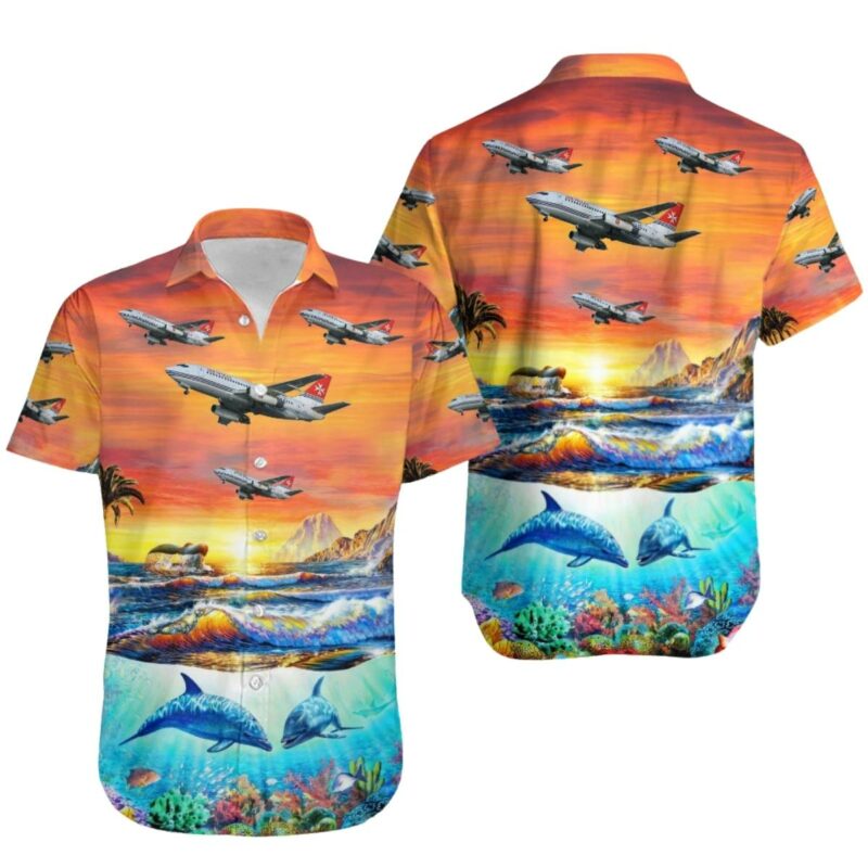 Boeing 737 2Y5 Adv Air Malta Hawaiian Shirt